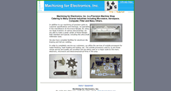 Desktop Screenshot of machiningforelectronics.com