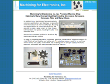 Tablet Screenshot of machiningforelectronics.com